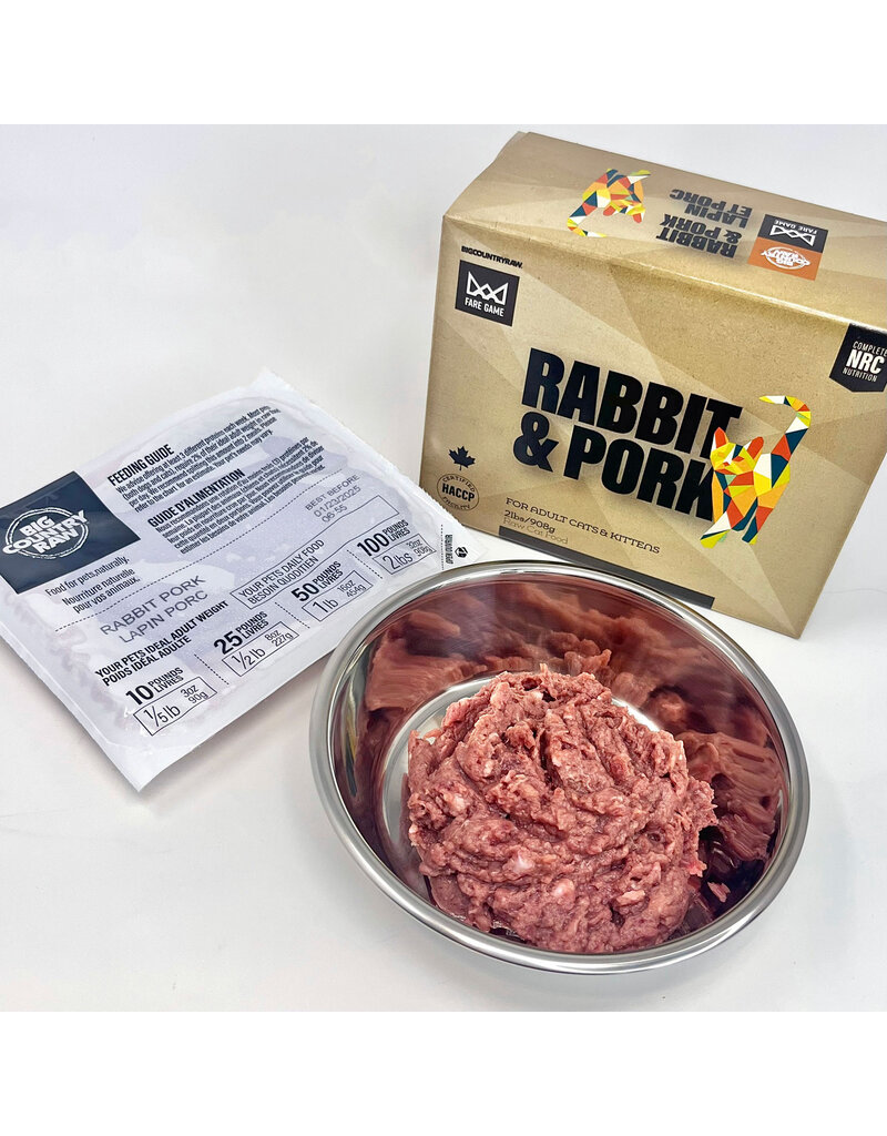 Fare Game Fare Game Rabbit w/ Pork 2lb (4 x 8oz)