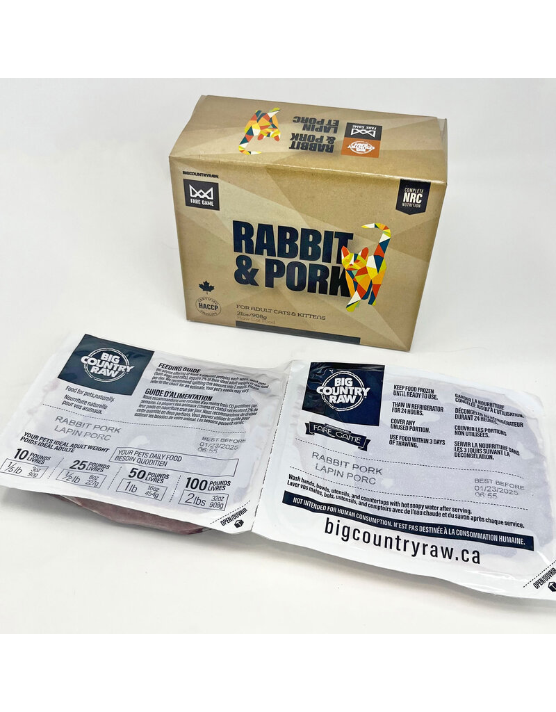 Fare Game Fare Game Rabbit w/ Pork 2lb (4 x 8oz)