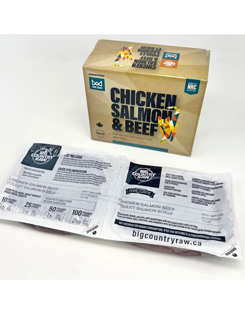 Fare Game Fare Game Chicken & Salmon w/ Beef 2lb (4 x 8oz)