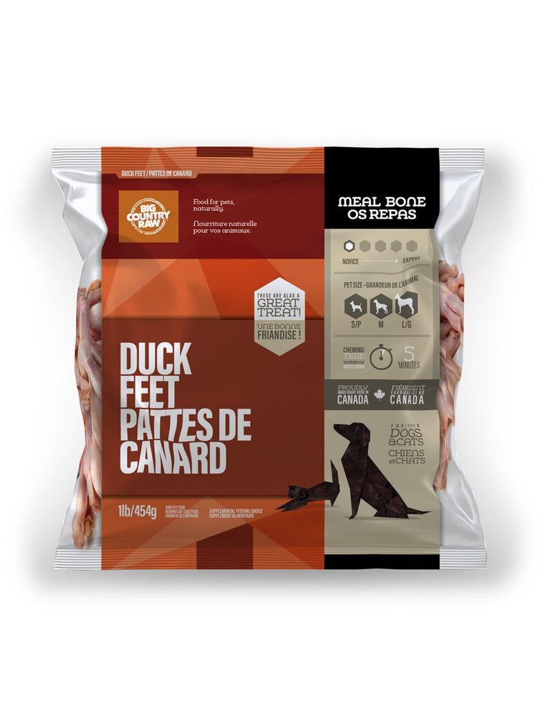 Big Country Raw Duck Feet 1lb