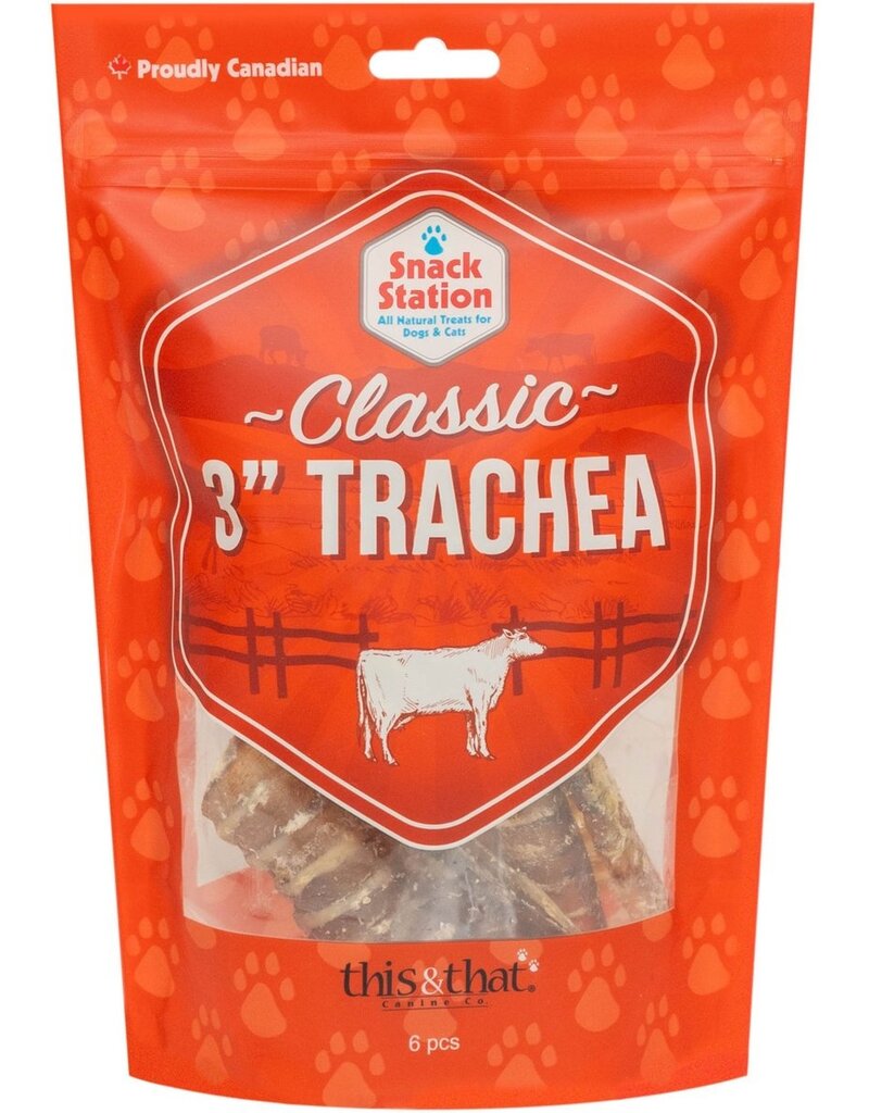 This & That 3" Beef Trachea Bagged 6 Pack