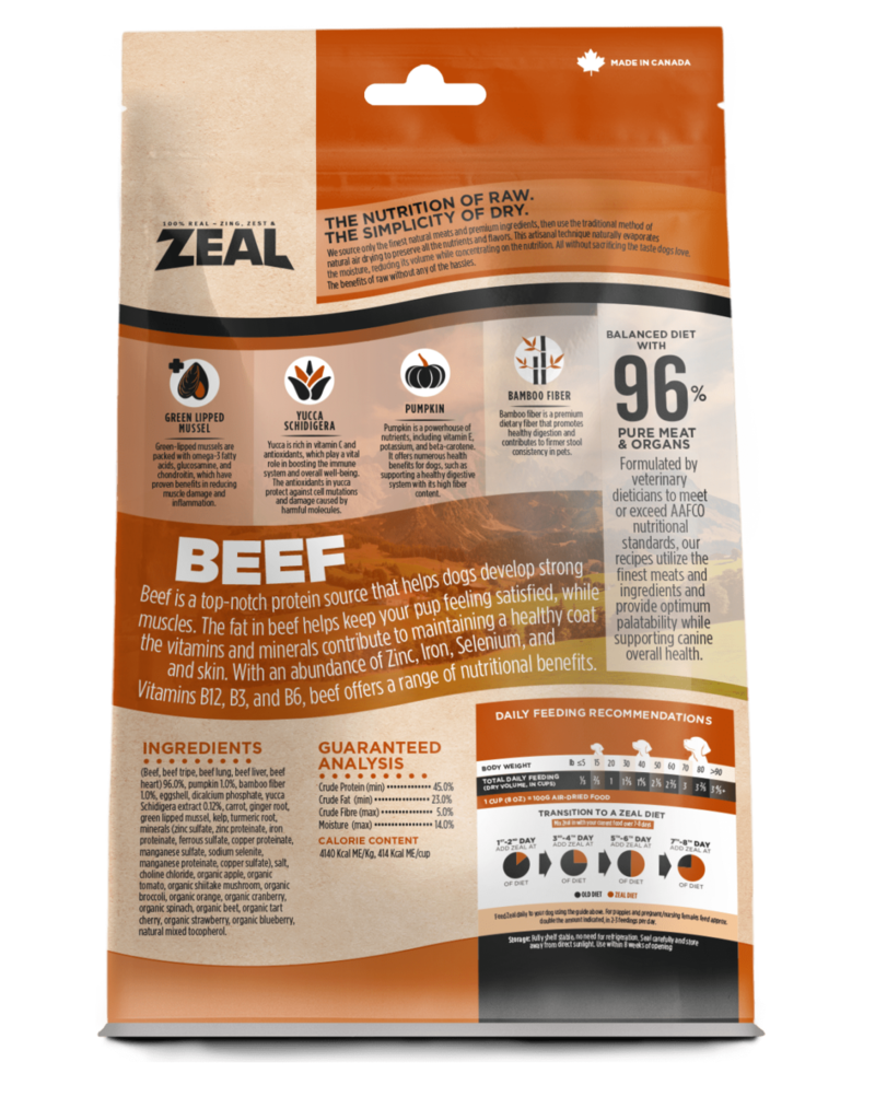 Zeal Gently Air-Dried Beef Dog