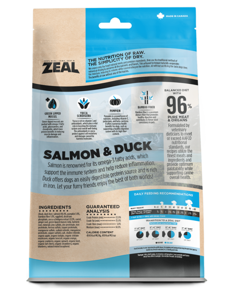 Zeal Gently Air-Dried Salmon & Duck Dog