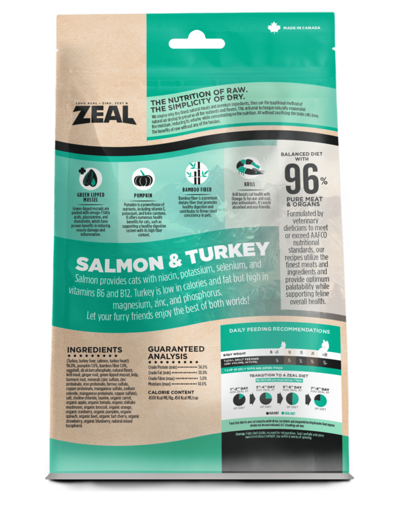 Zeal Gently Air-Dried Salmon & Turkey Cat 14oz