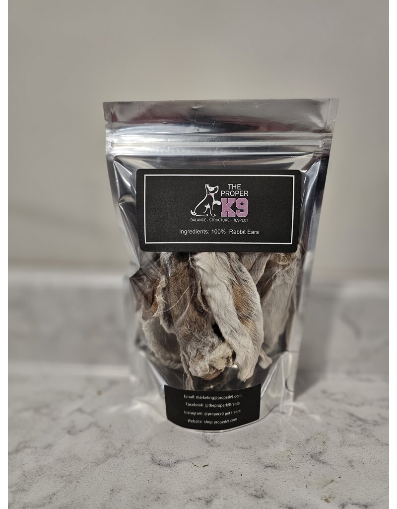 The Proper K9 Dehydrated Rabbit Ears (10 pack)
