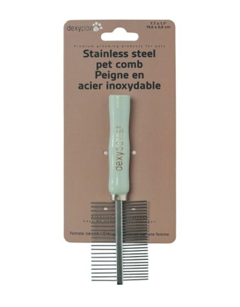 Dexypaws Stainless Steel Double Detangling Comb