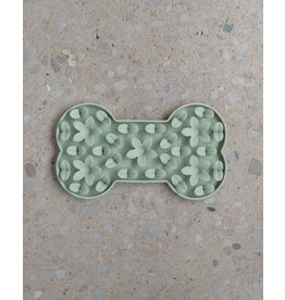 Dexypaws Silicone Snuffle Mat Bone Sage Green