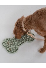 Dexypaws Silicone Snuffle Mat Bone Sage Green