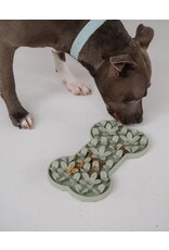 Dexypaws Silicone Snuffle Mat Bone Sage Green