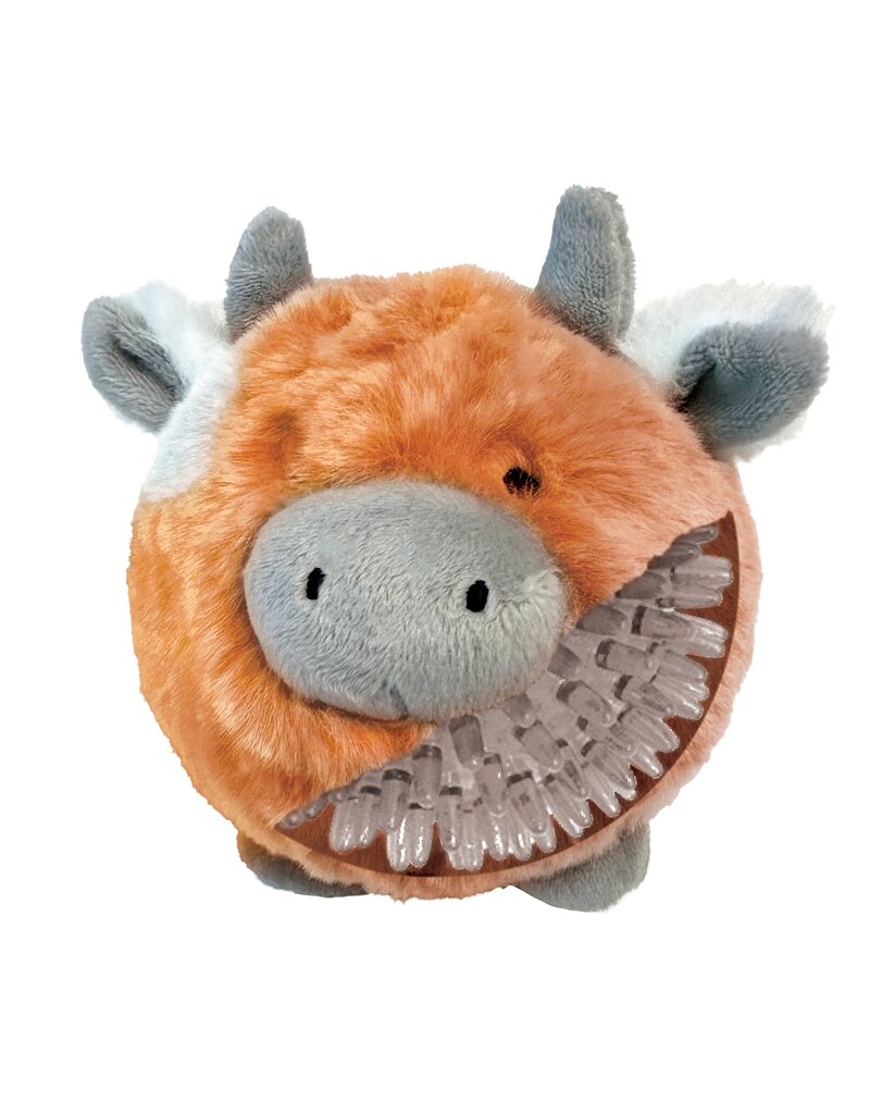 Fuzzy Wuzzy MooMoo Small 3.5" Dog Toy