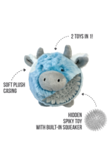 Fuzzy Wuzzy MooMoo Small 3.5" Dog Toy