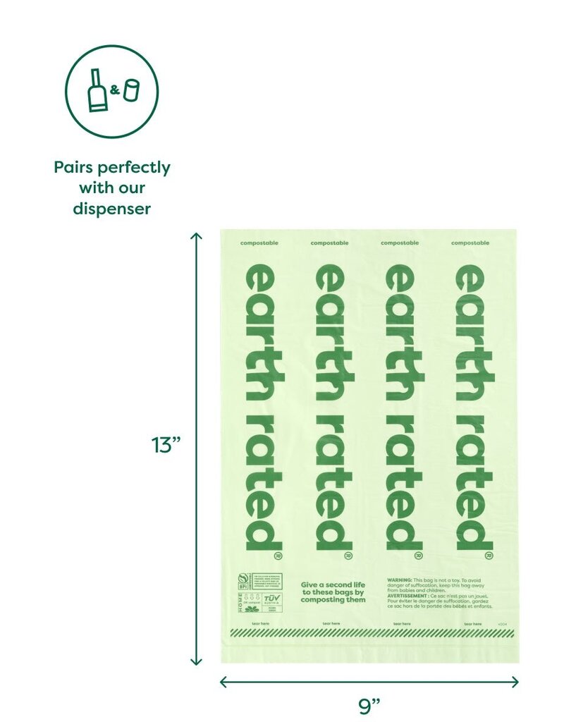 Earth Rated Compostable Poop Bag Rolls (120ct)