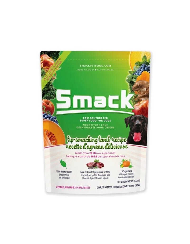 Smack Pet Food Dog Lip Smacking Lamb Dehydrated Raw