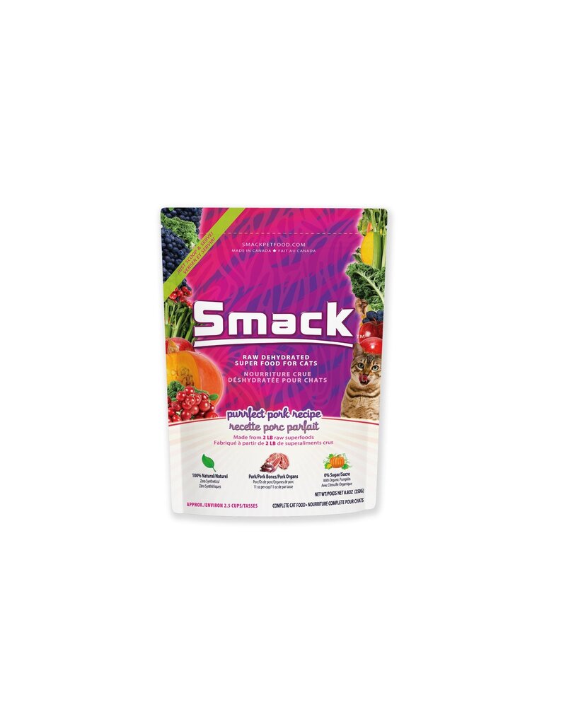Smack Pet Food Cat Purrfect Pork Dehydrated Raw 250g