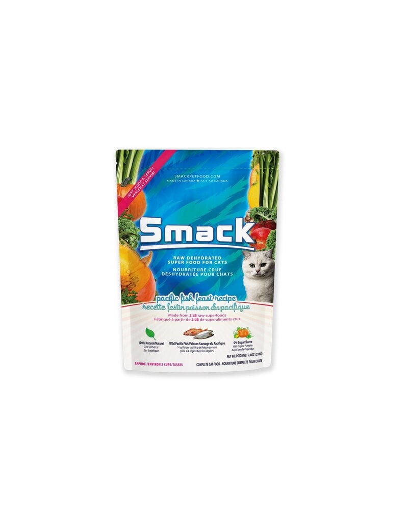 Smack Pet Food Cat Pacific Fish Feast Dehydrated Raw 210g