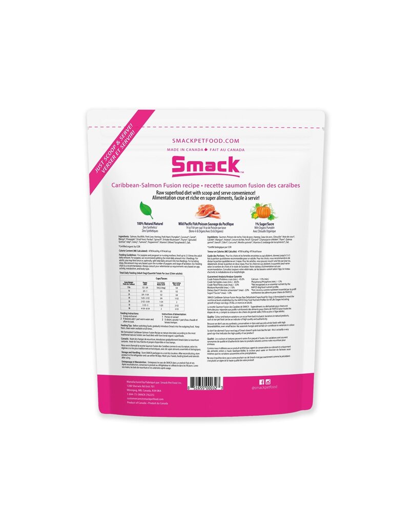 Smack Pet Food Dog Caribbean-Salmon Fusion Dehydrated Raw