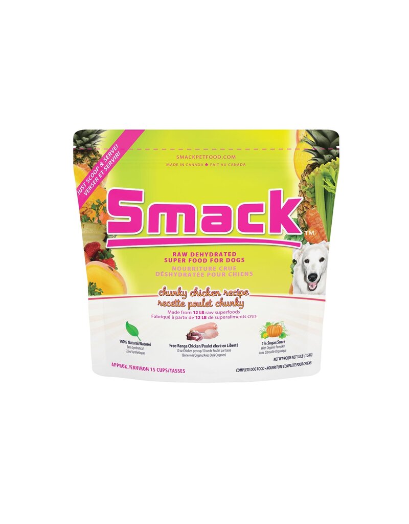 Smack Pet Food Dog Chunky Chicken Dehydrated Raw