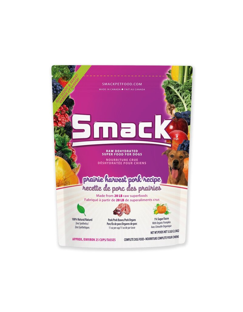 Smack Pet Food Dog Prairie Harvest Pork Dehydrated Raw