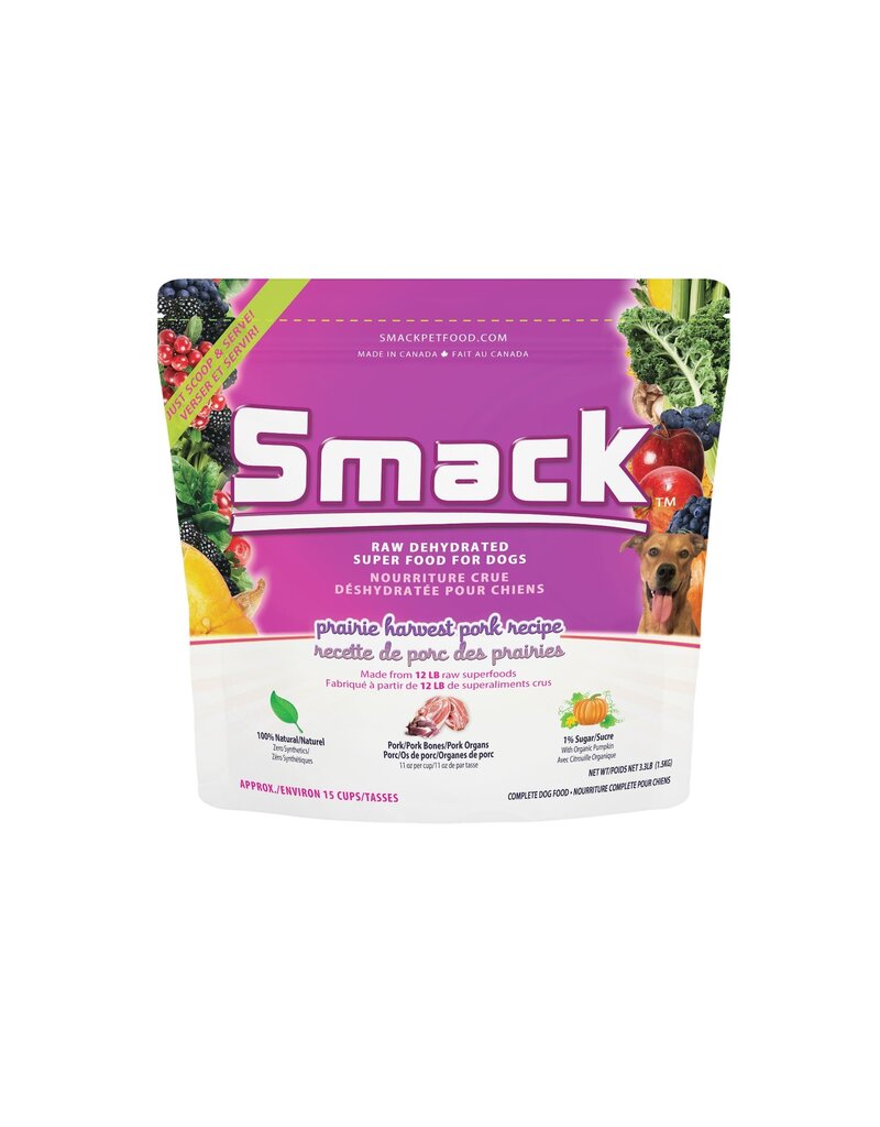 Smack Pet Food Dog Prairie Harvest Pork Dehydrated Raw