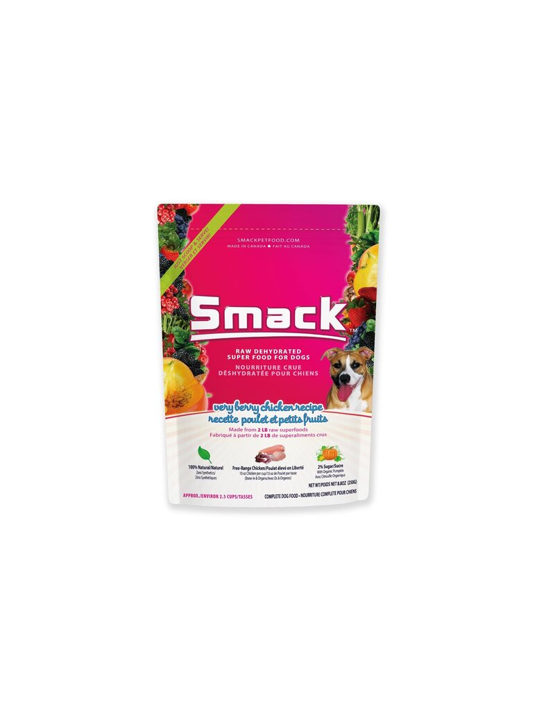 Smack Pet Food Dog Very Berry Chicken Dehydrated Raw
