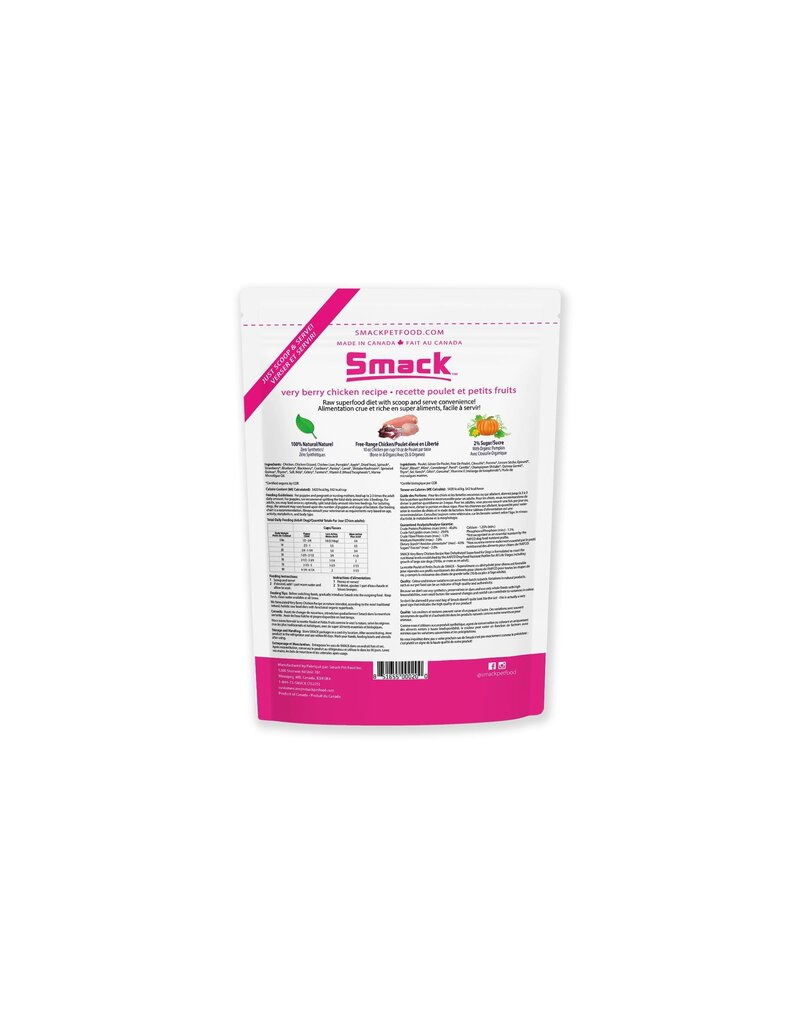 Smack Pet Food Dog Very Berry Chicken Dehydrated Raw