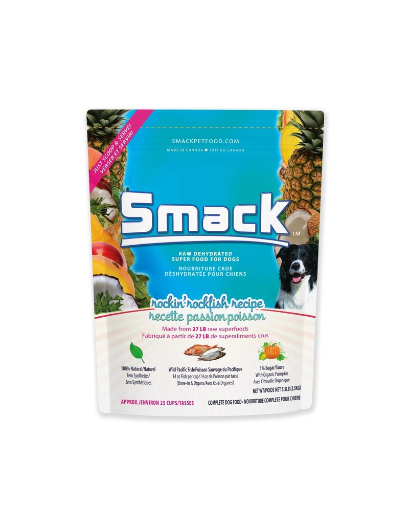 Smack Pet Food Dog Rockin' Rockfish Dehydrated Raw