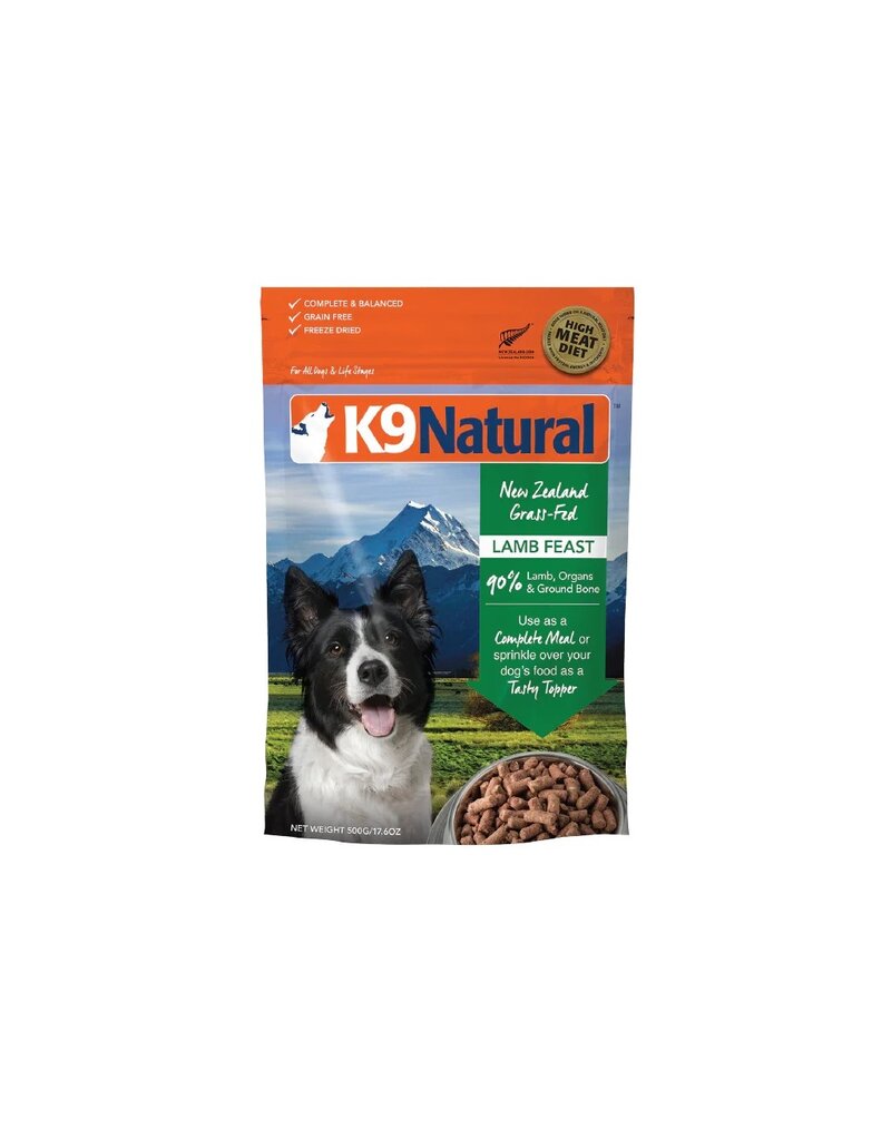 K9 Natural Dog Lamb Feast (500 g, 1.8 kg, 3.6 kg bags)