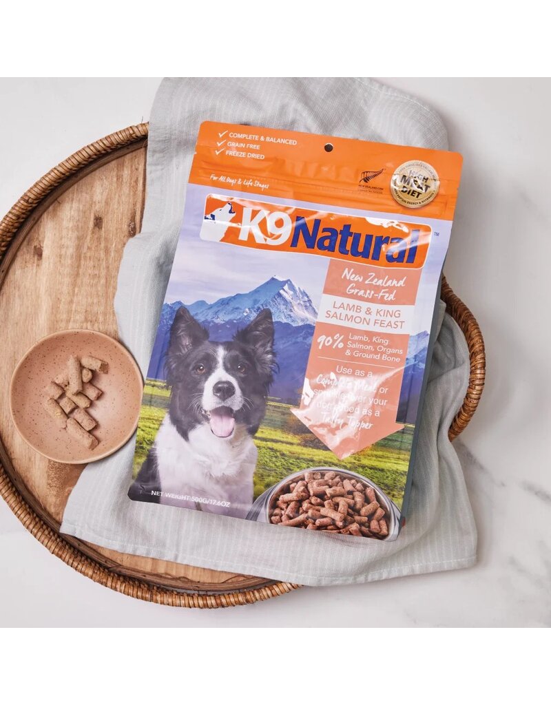 K9 Natural Dog Lamb & King  Salmon Feast 500g 1.8 kg bags