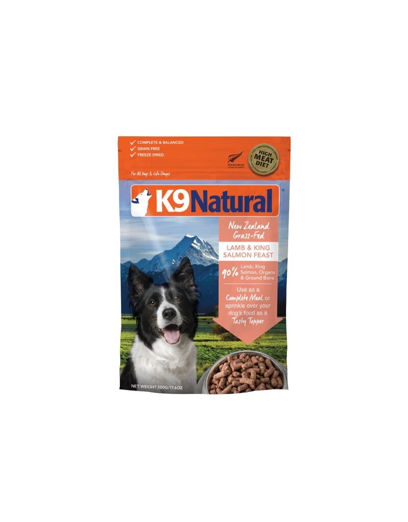 K9 Natural Dog Lamb & King  Salmon Feast 500g 1.8 kg bags