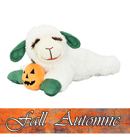 Multipet Lamb Chop Pumpkin 10.5" Dog Toy