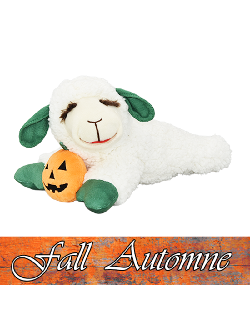 Multipet Lamb Chop Pumpkin 10.5" Dog Toy
