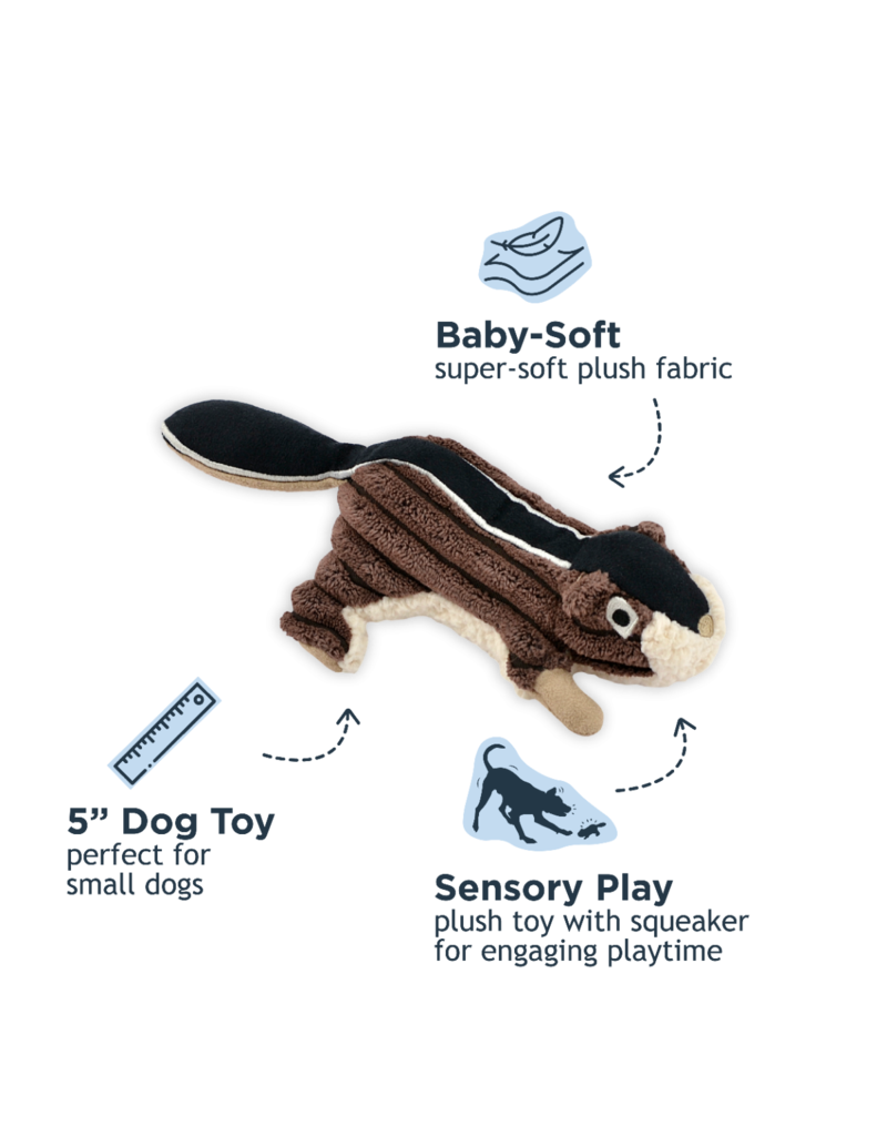Tall Tails Plush Chipmunk Squeaker 5" Dog Toy