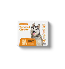 Back2Raw Turkey Blend & Chicken Blend 12 lb Box (12 x 1 lb)