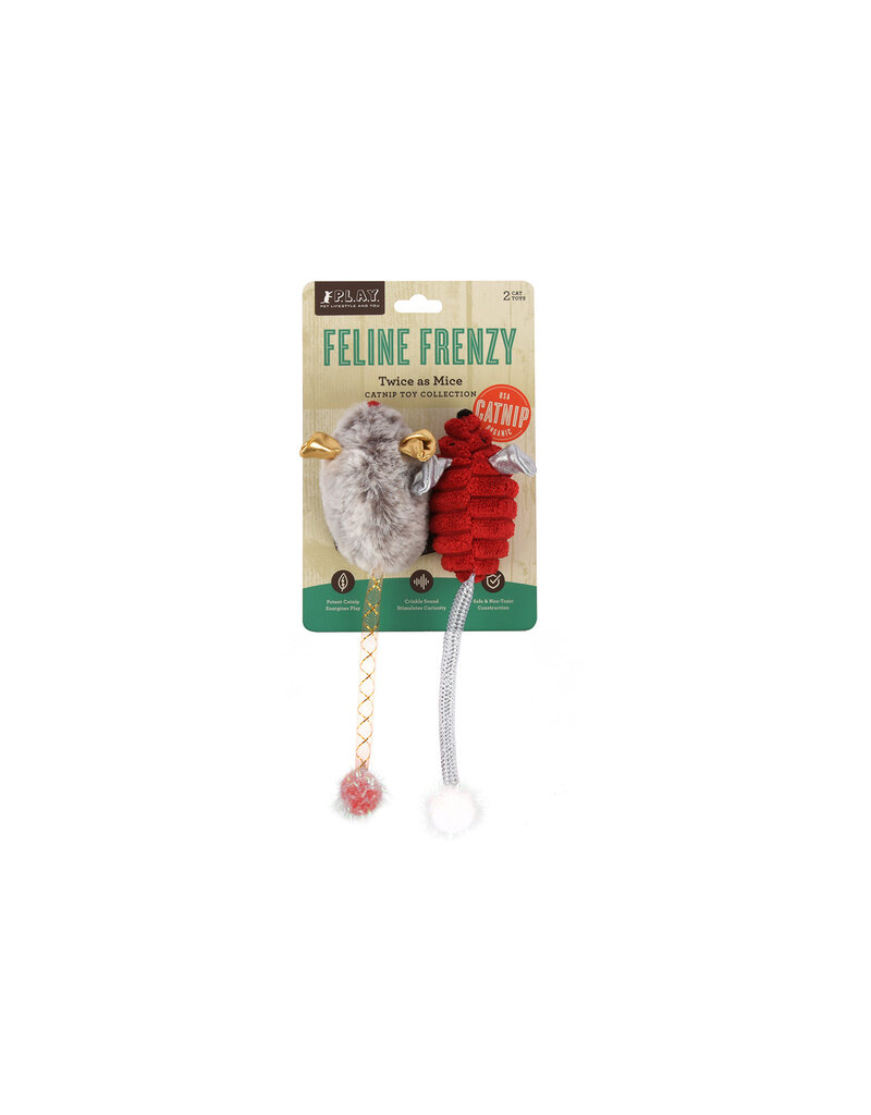 Feline Frenzy Twice As Mice 2pk Cat Toy