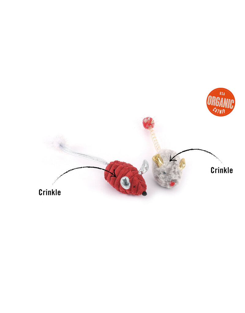 Feline Frenzy Twice As Mice 2pk Cat Toy