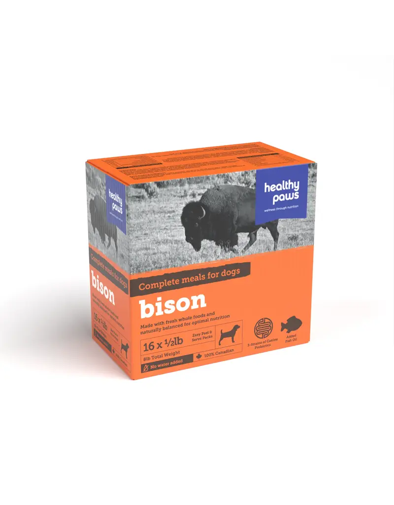 Healthy Paws Canine Complete Bison Dinner 16 x 8oz