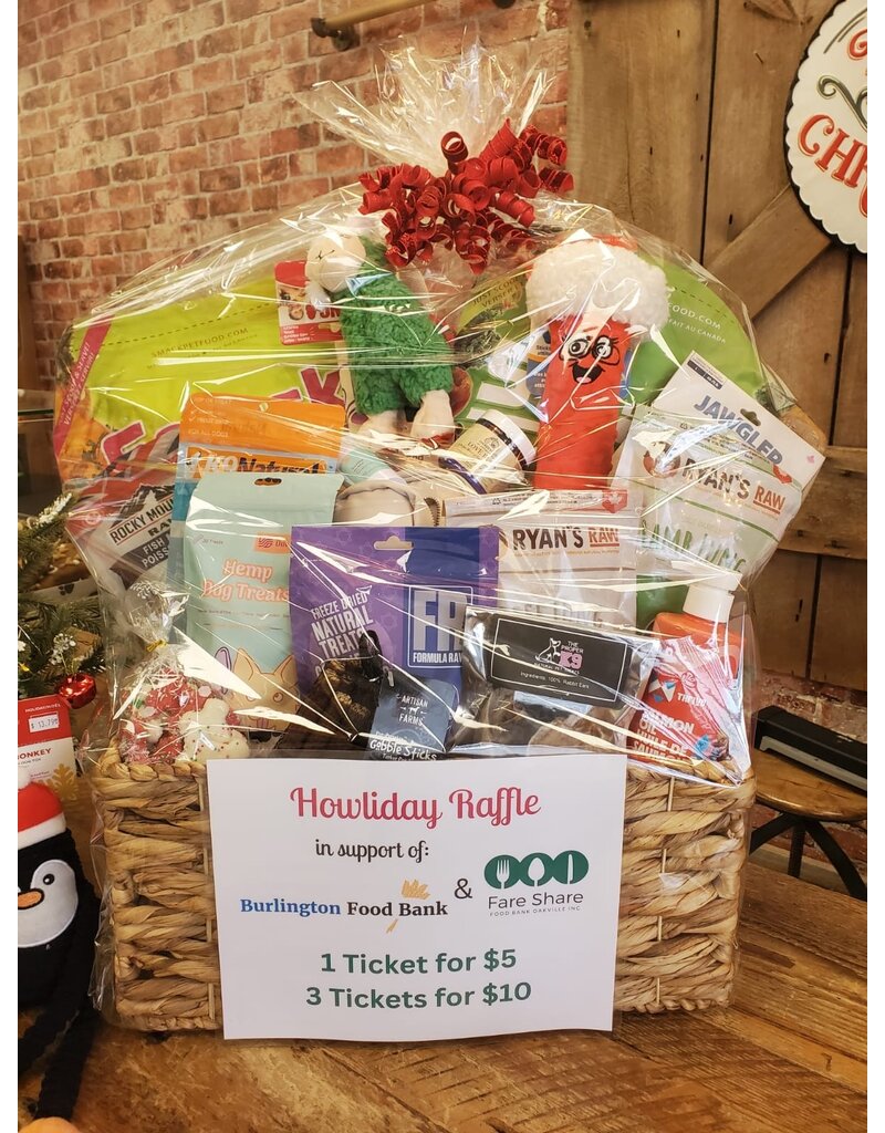 Howliday Raffle - Burlington Food Bank & Fare Share Food Bank