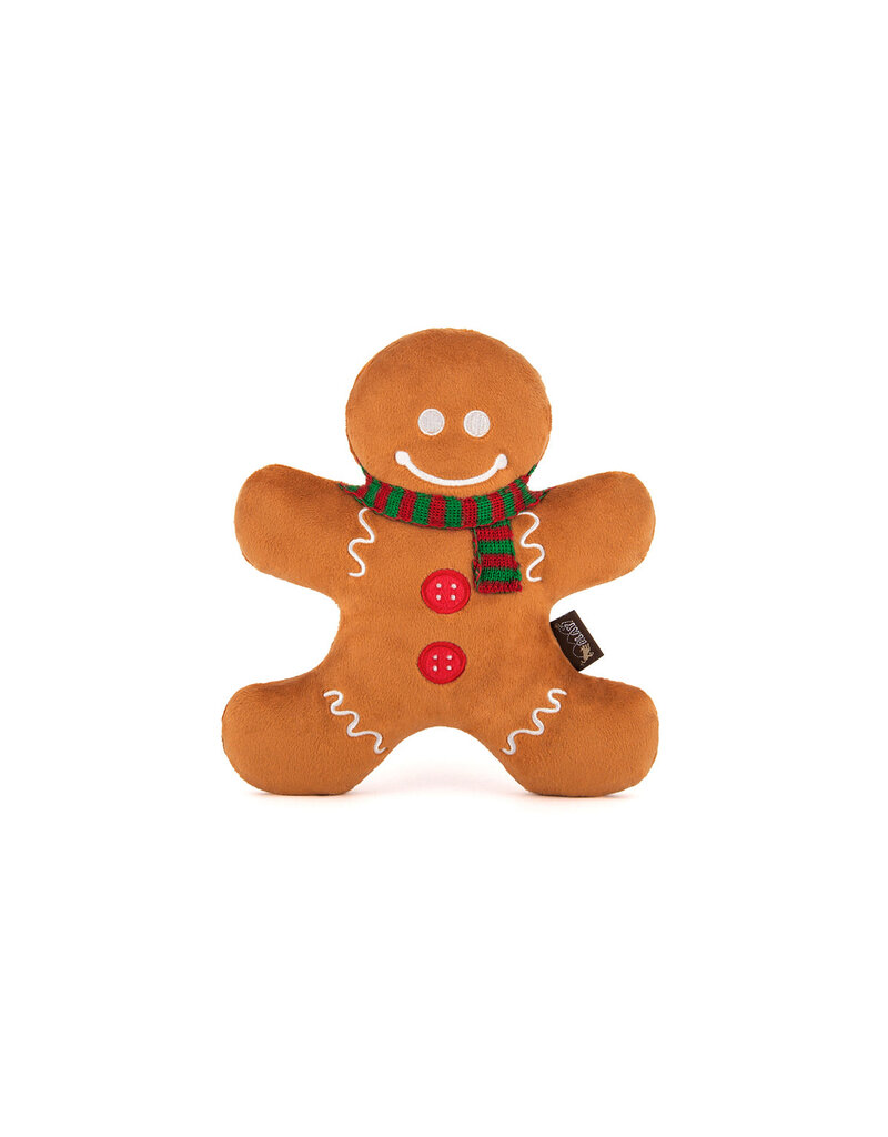 Gingerbread Man Plush Dog Toy