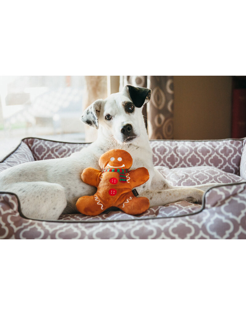 Gingerbread Man Plush Dog Toy