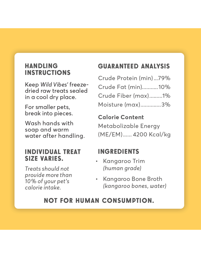 Wild Vibes Pet Co. Kangaroo & Bone Broth Treats 58g