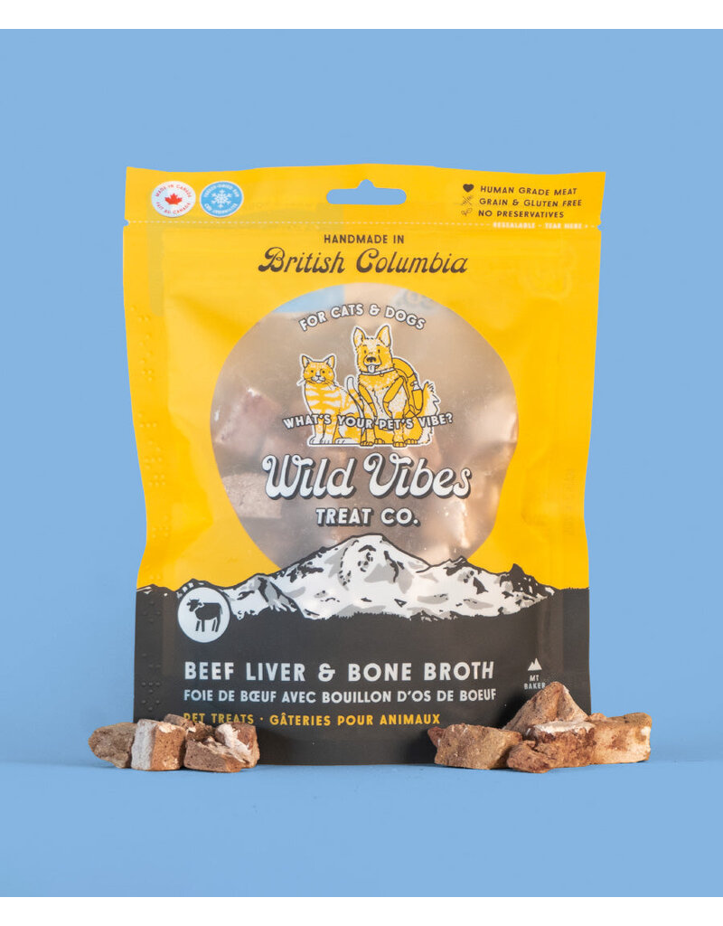 Wild Vibes Pet Co. Beef Liver & Bone Broth Treats 80g