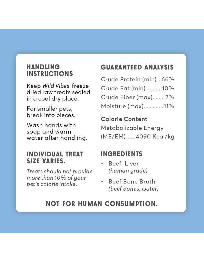 Wild Vibes Pet Co. Beef Liver & Bone Broth Treats 80g