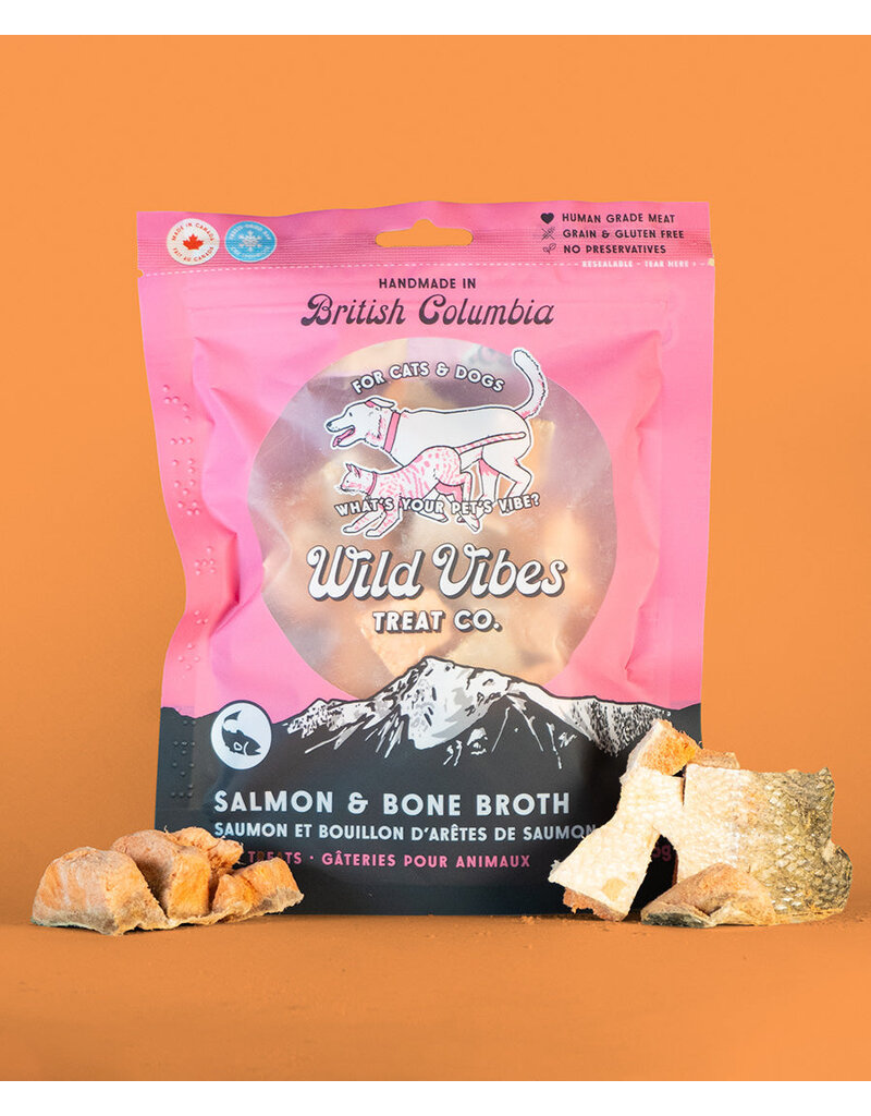 Wild Vibes Pet Co. Salmon & Bone Broth Treats 75g