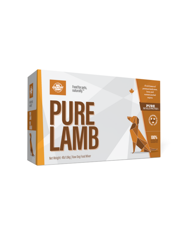Big Country Raw Pure Lamb 4lb Carton (4 x 1lb)