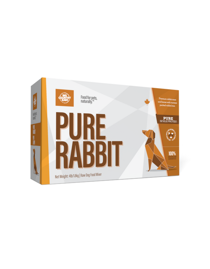 Big Country Raw Pure Rabbit 4lb Carton (4 x 1lb)