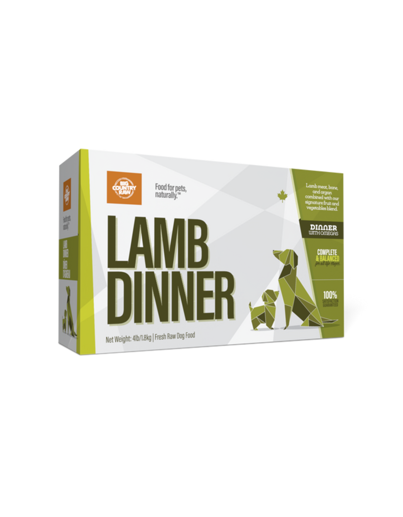 Big Country Raw Lamb Dinner 4lb Carton (4 x 1lb)