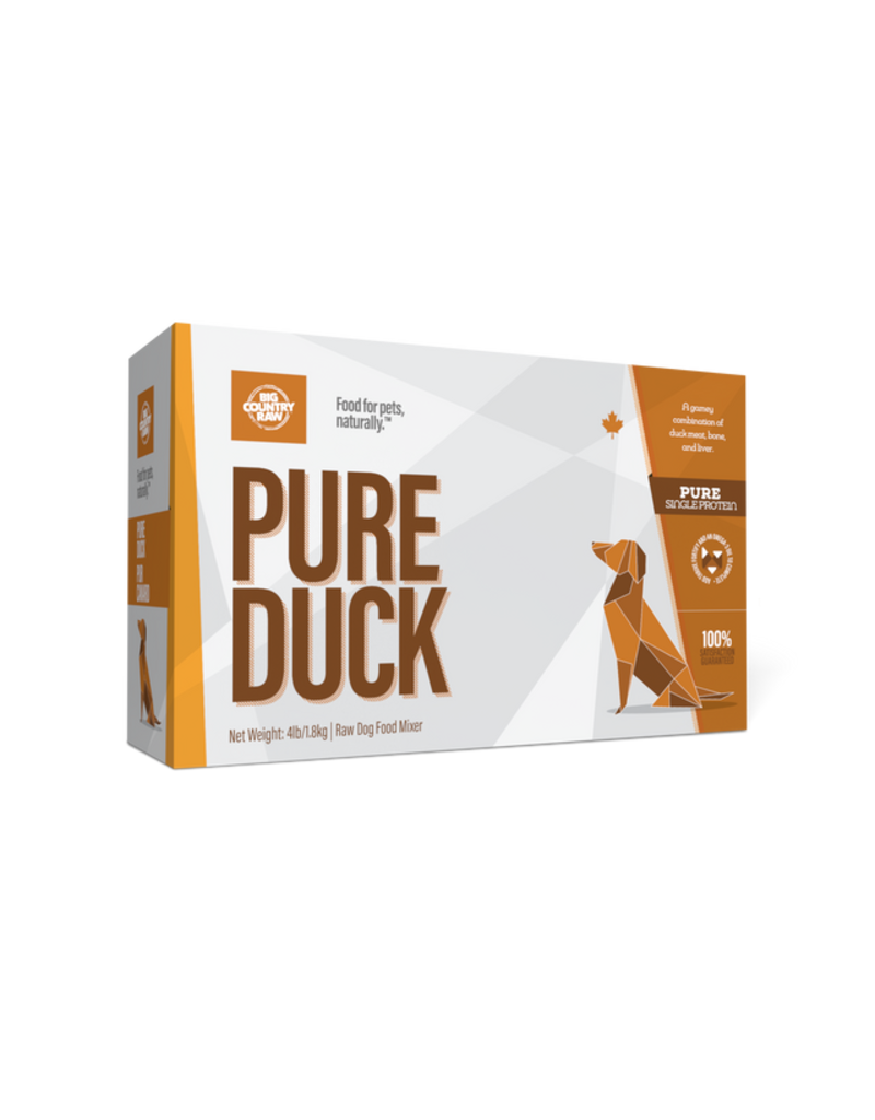 Big Country Raw Pure Duck 4lb Carton (4 x 1lb)
