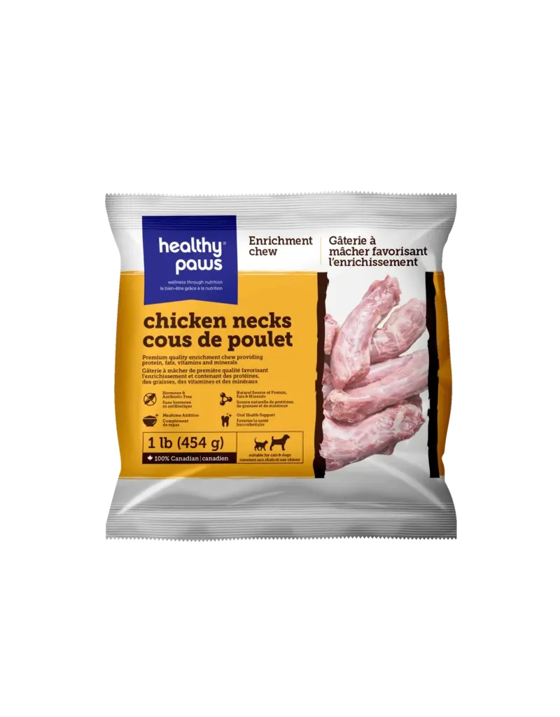 Healthy Paws Chicken Necks 1lb