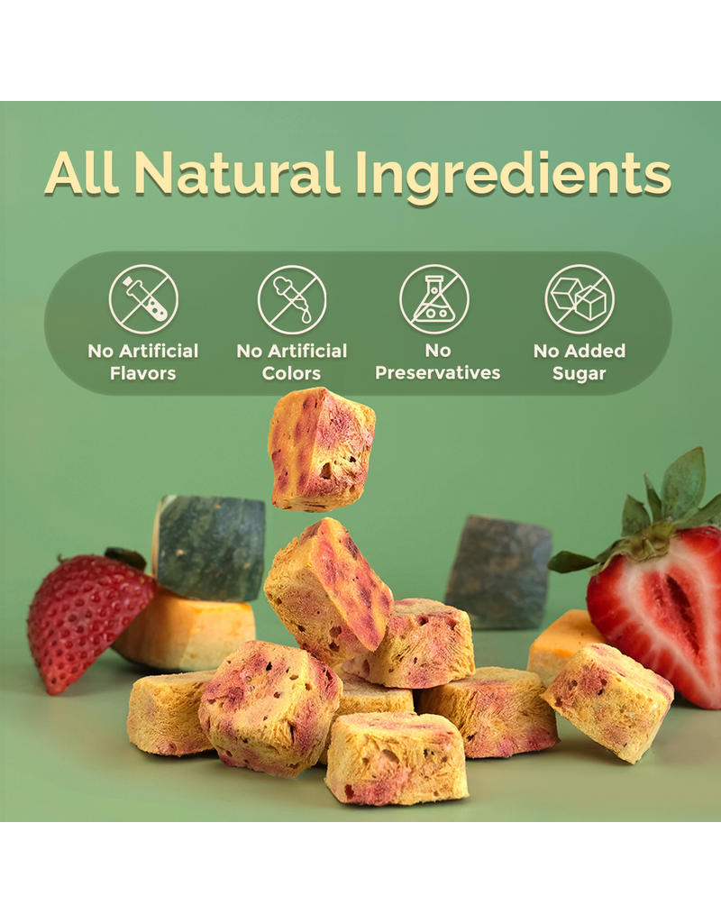 Loopy Paws Crispy Goat Yogurt Chunk – Pumpkin & Strawberry – 30g