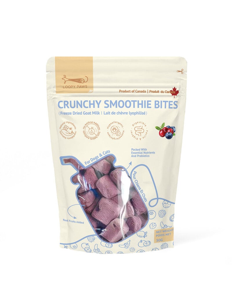 Loopy Paws Crunchy Smoothie Bites – Mixed berries – 30g